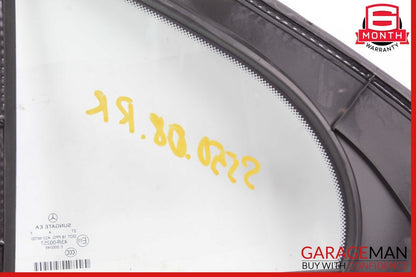 07-13 Mercedes W221 S550 S400 Rear Right Side Quarter Door Window Auto Glass OEM