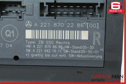 07-09 Mercedes W221 S550 S63 AMG Front Right Side Under Seat Control Module OEM