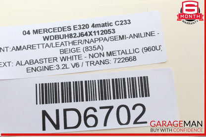 03-09 Mercedes W211 E320 4MATIC Front Right Side Door Lock Latch Actuator OEM