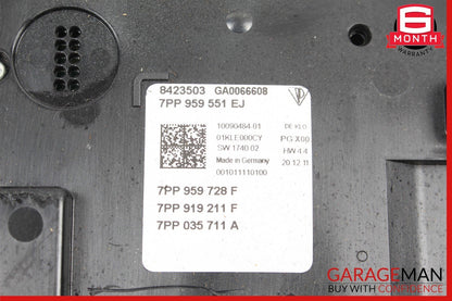 10-16 Porsche Panamera 970 Front Overhead Console Dome Light Sunroof Switch