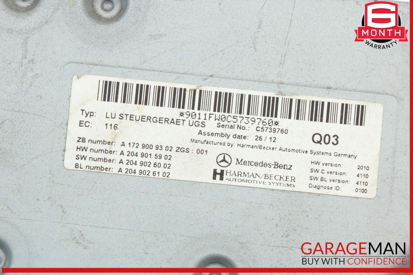 10-18 Mercedes W221 S550 Communication Interface Module 1729009302 OEM