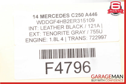 08-14 Mercedes W204 C250 Rear Right Passenger Side Door Control Module Unit OEM