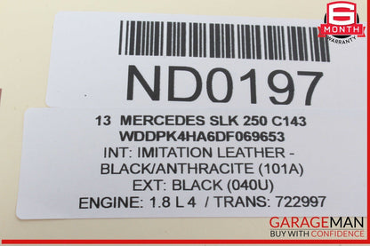 12-20 Mercedes R172 SLK250 C350 Overhead Emergency Panel Controller Switch Black