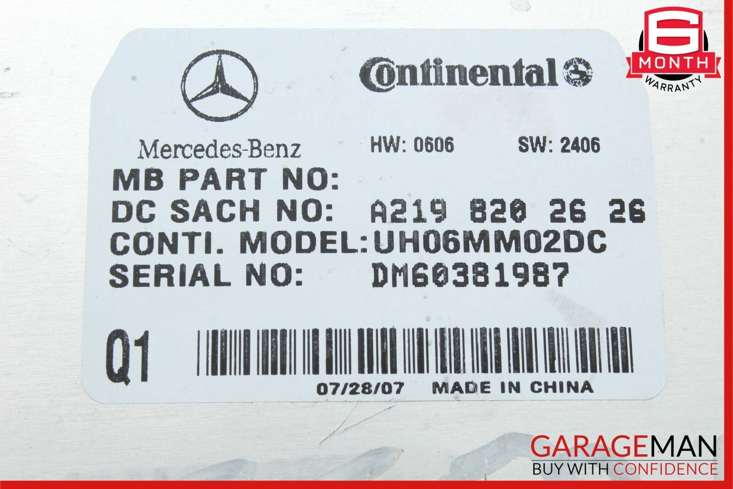 06-12 Mercedes W211 E550 4MATIC Communication Control Module 2198200926 OEM
