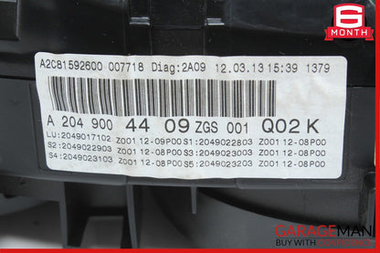 12-14 Mercedes W204 C300 C250 C350 Speedometer Instrument Cluster 2049004409 OEM