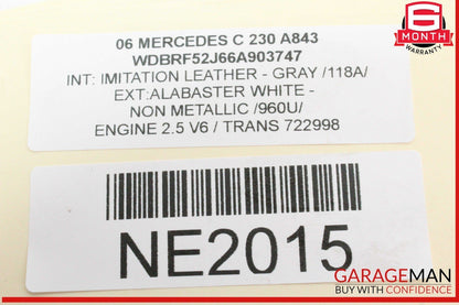 05-11 Mercedes W203 C230 E350 RWD Engine Oil Level Dip Stick 2720100072 OEM