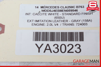 14-18 Mercedes W117 CLA250 CLA45 Front Right Door Window Regulator Motor Unit