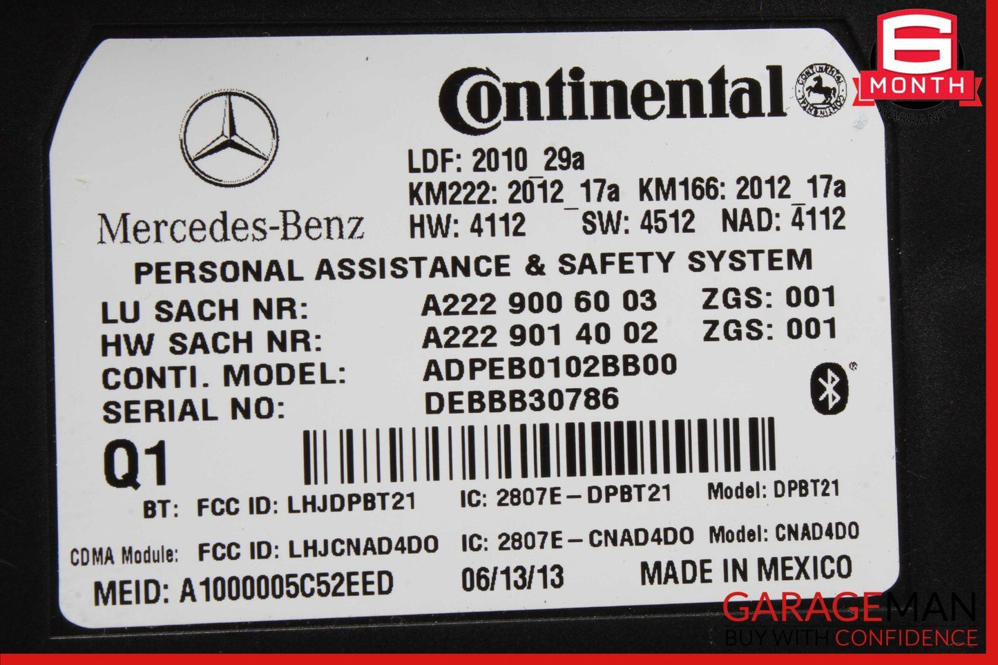 12-20 Mercedes W218 CLS500 GLA250 SL400 Communication Control Module Unit OEM