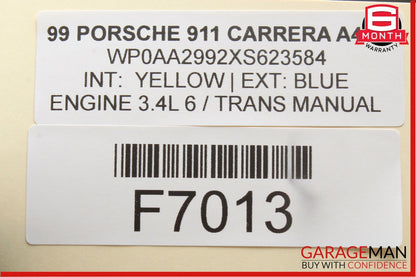 99-05 Porsche 911 Carrera 996 Rear Right Suspension Upper Control Arms OEM