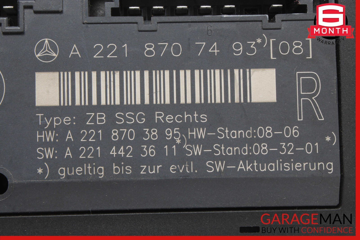 07-13 Mercedes W221 S550 S350 Front Right Side Under Seat Control Module Unit