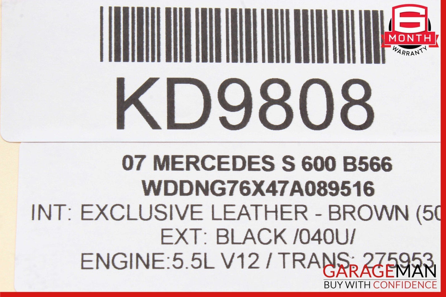 07-11 Mercedes W221 S600 S550 CL550 S63 AMG Windshield Night Vision Camera