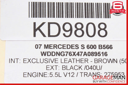 07-11 Mercedes W221 S600 S550 CL550 S63 AMG Windshield Night Vision Camera