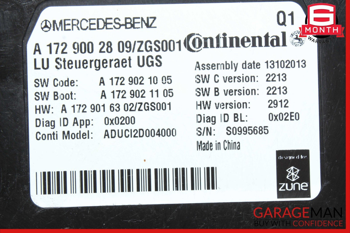 14-18 Mercedes W117 CLA250 Interface Communication Control Module Unit OEM