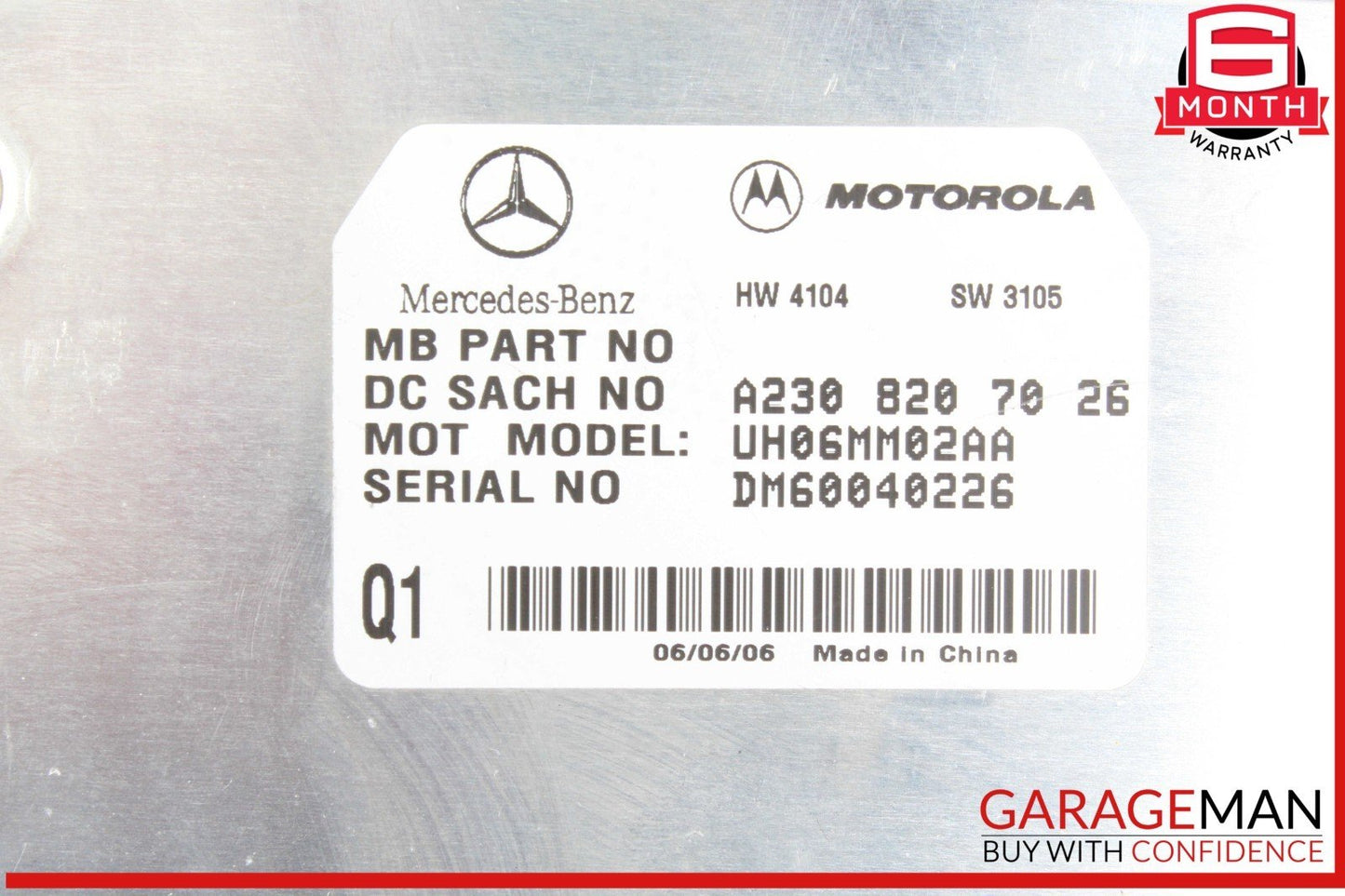 06-12 Mercedes W211 E63 AMG GL450 Communication Control Module 2308207026 OEM