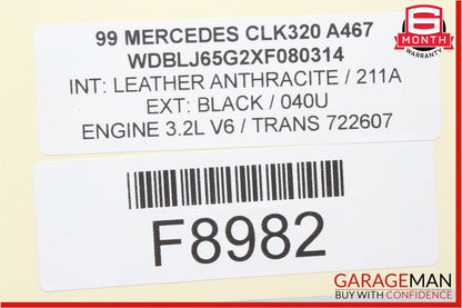 98-03 Mercedes CLK320 SL500 E320 Power Steering Pump Reservoir Assembly