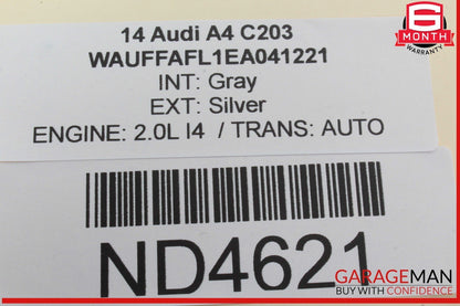 09-16 Audi A4 Front Right Passenger Side Sun Visor Sunvisor 8U0857552F OEM