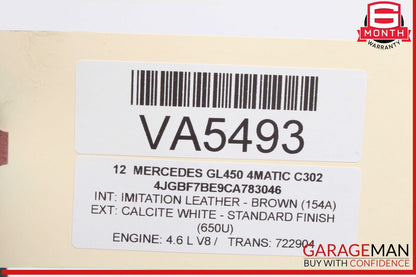 06-12 Mercedes X164 GL450 4MATIC ML550 Front Right Side Reinforcement Bracket
