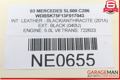 03-12 Mercedes R230 SL500 SL55 Convertible Top Left Load Assist Cylinder OEM