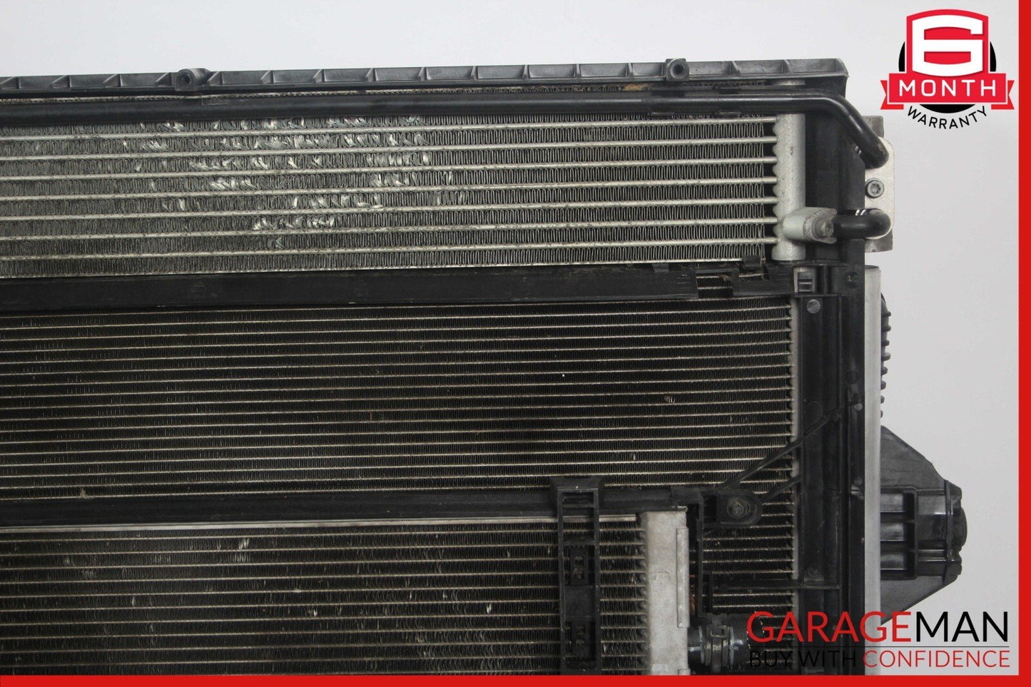 11-18 Porsche Cayenne 958 Engine Radiator Cooling Fan Motor A/C Condenser Assy