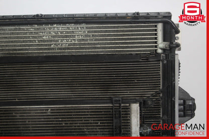 11-18 Porsche Cayenne 958 Engine Radiator Cooling Fan Motor A/C Condenser Assy