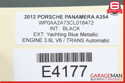 10-15 Porsche Panamera 970 Overhead Interior Safety Handle OEM