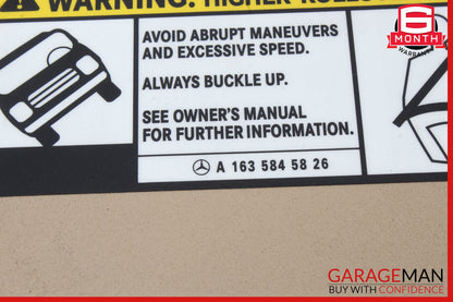 06-12 Mercedes X164 GL450 ML350 Front Left Side Sun Visor Sunvisor OEM