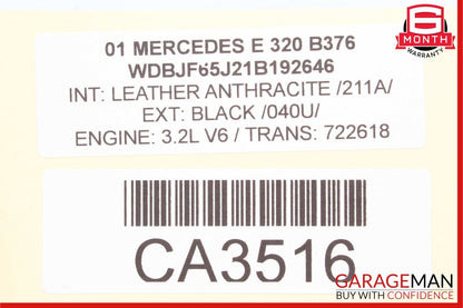 00-02 Mercedes W210 E320 E430 Front Left Side Fender Molding Trim Panel Cover