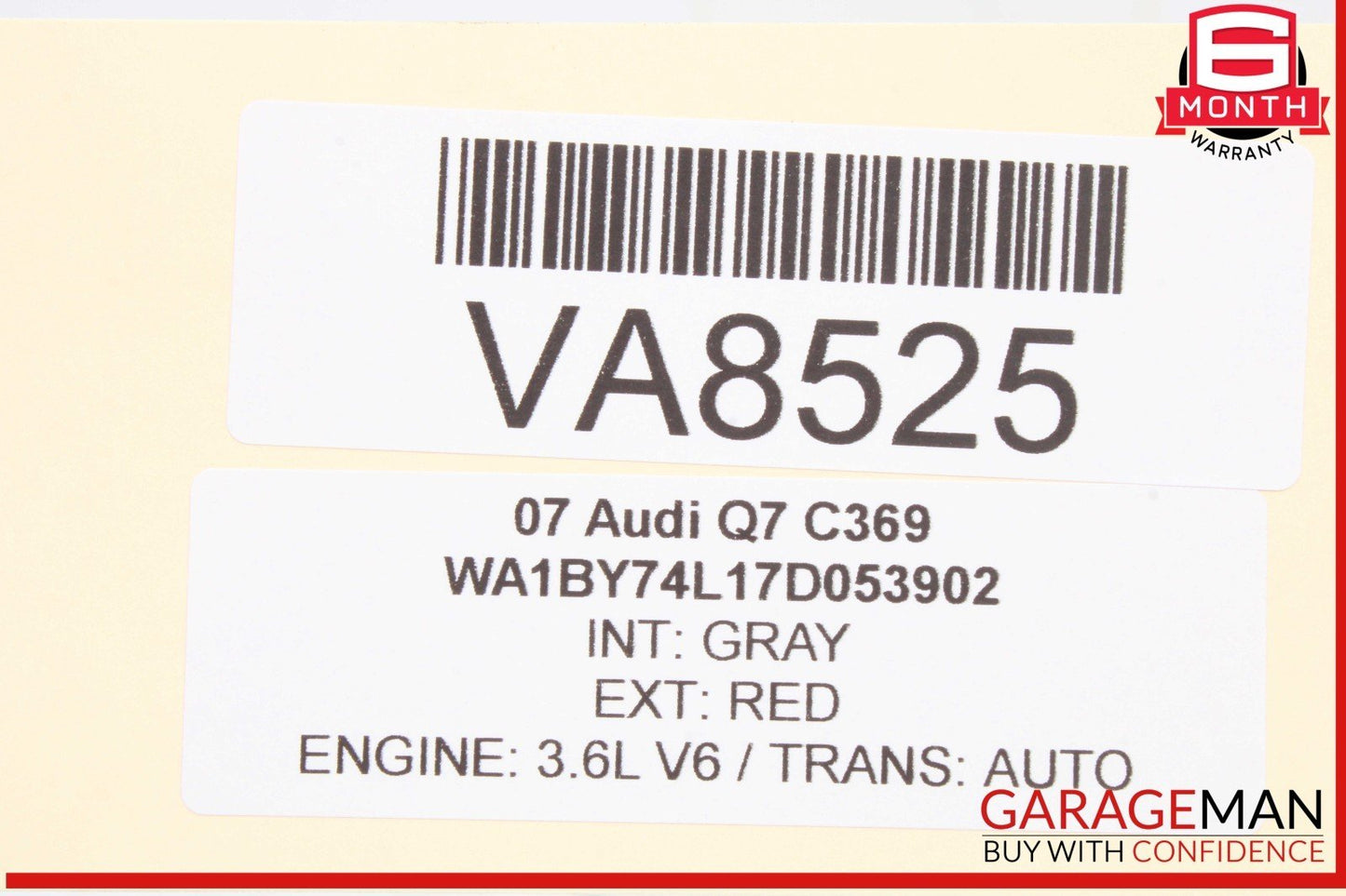 07-15 Audi Q7 Rear Left Driver Side Window Regulator Motor 4L0959801B OEM