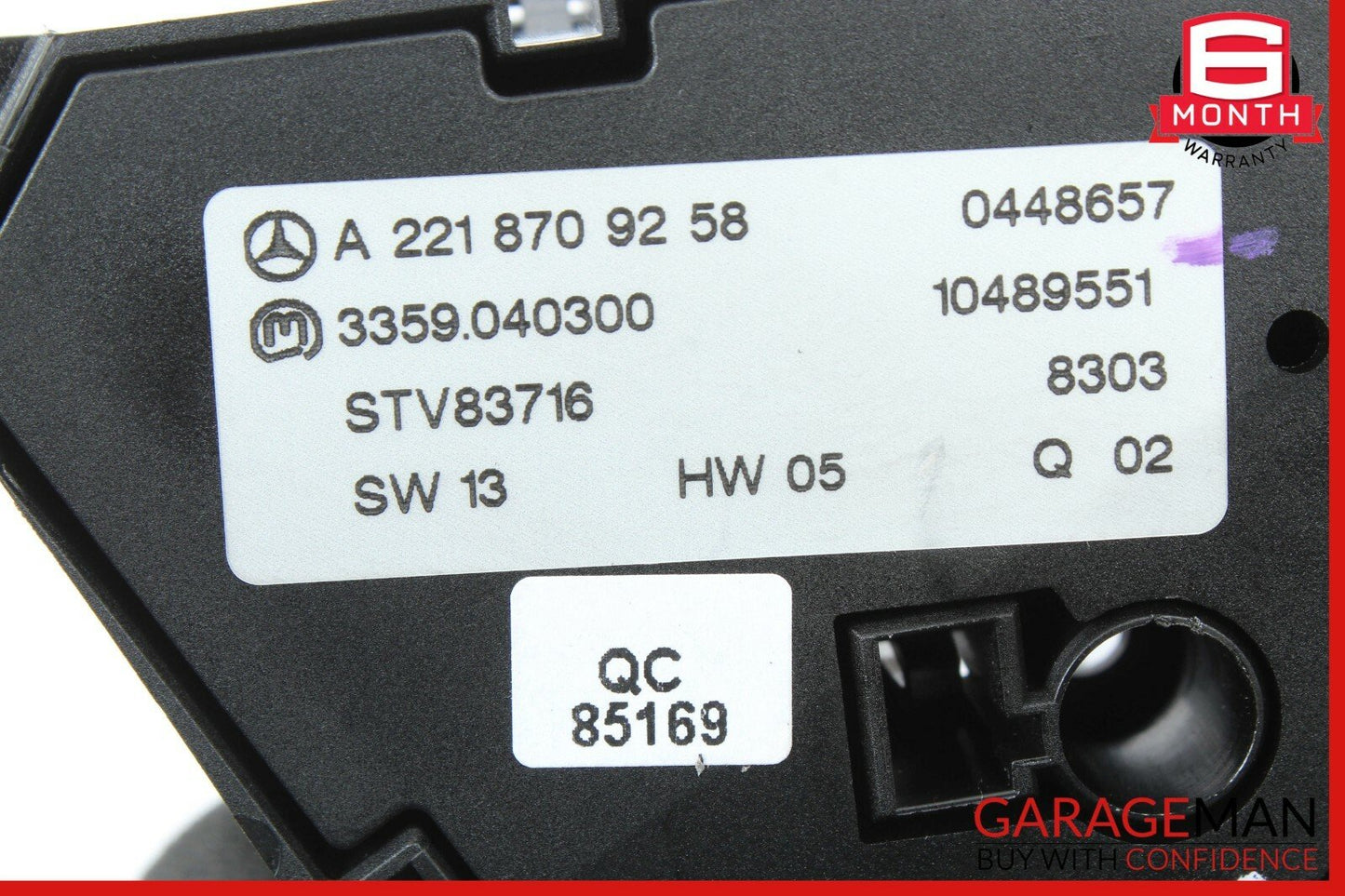 07-14 Mercedes S550 CL600 Front Left Side Seat Adjustment Control Switch Module