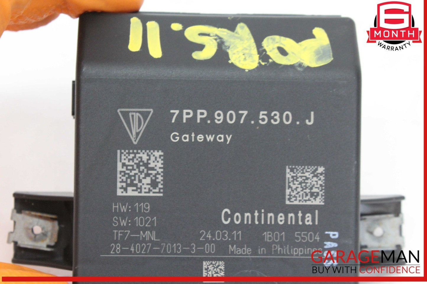 11-14 Porsche Cayenne 958 Central Gateway Control Module Unit 7PP907530J OEM