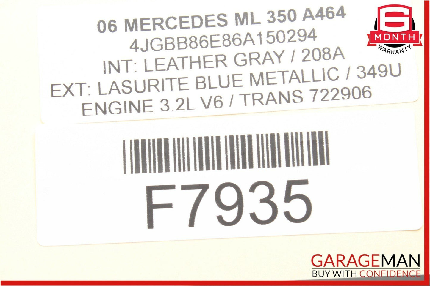06-12 Mercedes W164 ML350 GL450 R350 Front Left Side Hood Hinge Bracket OEM