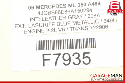 06-12 Mercedes W164 ML350 GL450 R350 Front Left Side Hood Hinge Bracket OEM