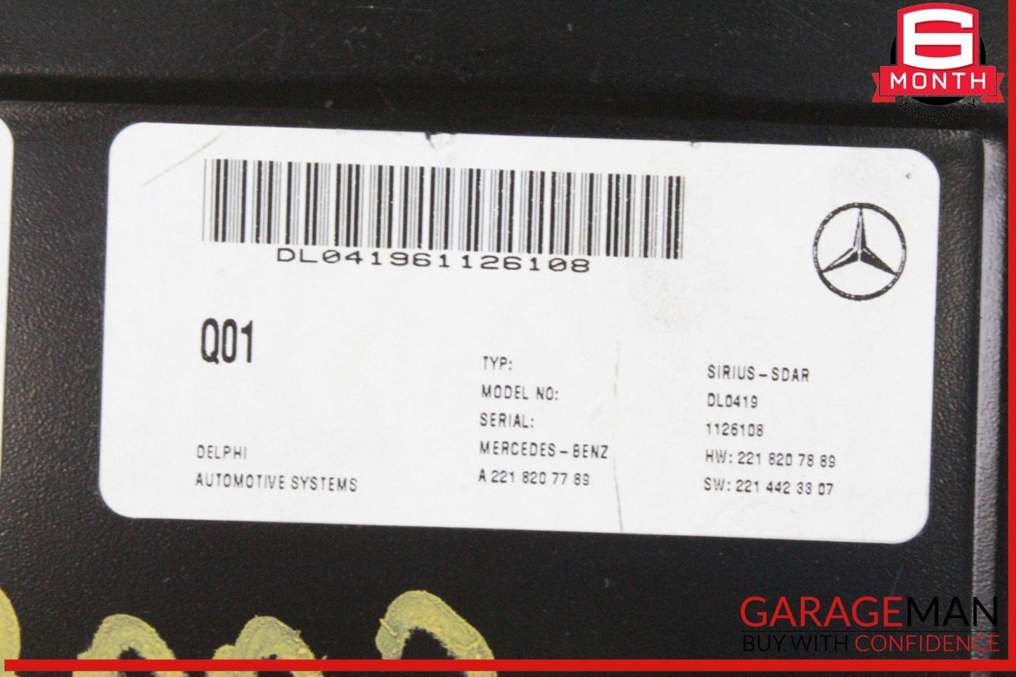 07-14 Mercedes W221 S550 SLK350 Sirius Satellite Radio Module Receiver OEM