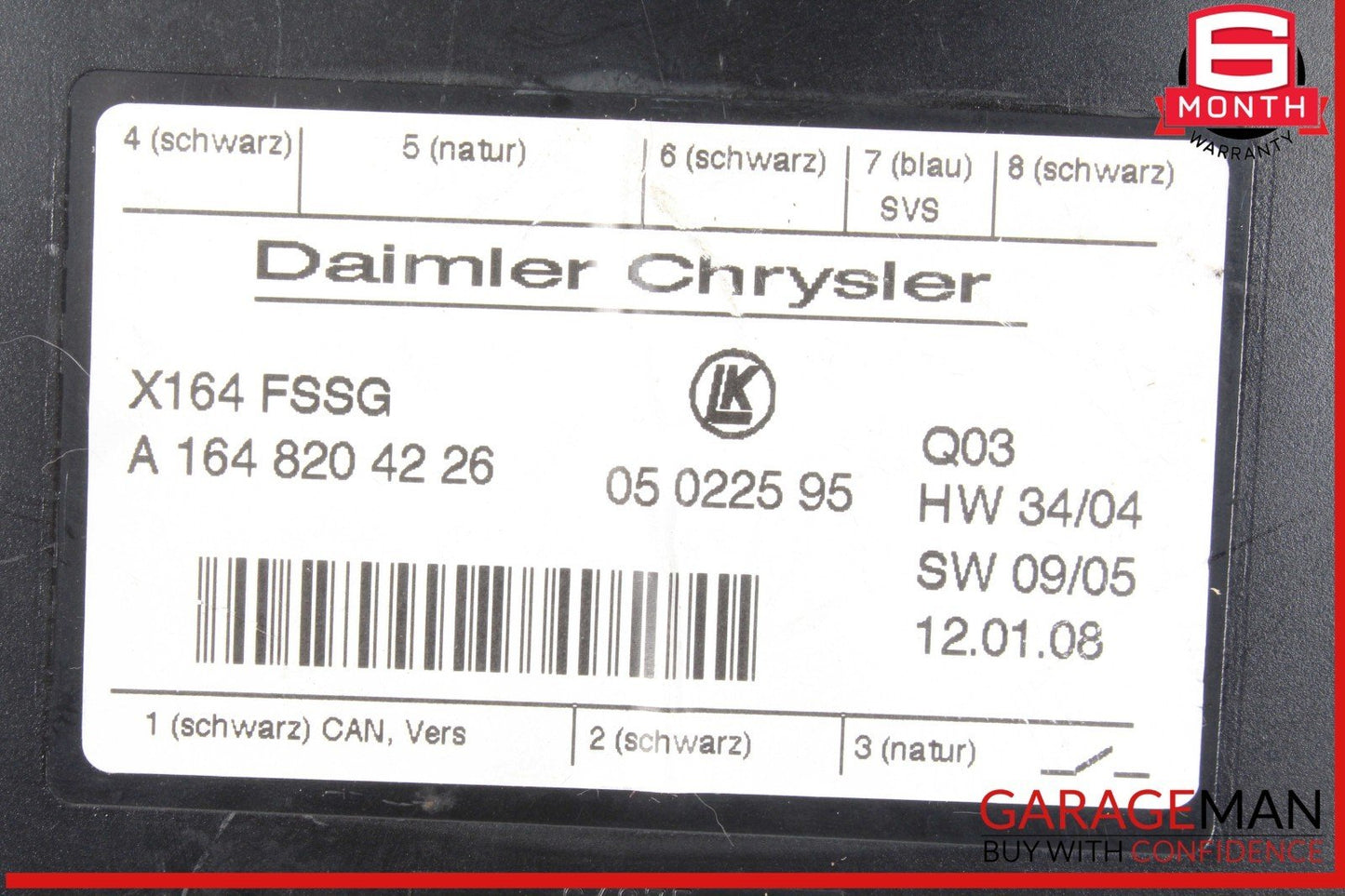 07-12 Mercedes X164 GL550 GL450 Third Seat Row Power Folding Control Module OEM