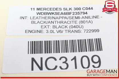 09-11 Mercedes R171 SLK300 Steering Column Combination Switch Control Assy OEM