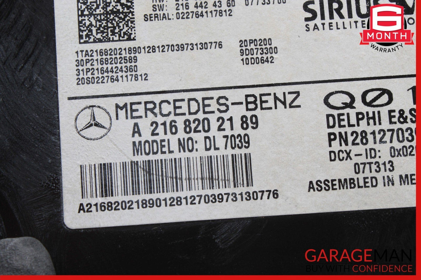 07-14 Mercedes W221 S550 CL550 SLK300 Sirius Satellite Radio Module Receiver OEM