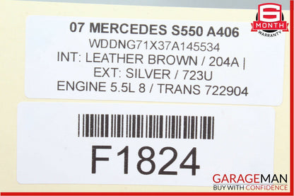 07-13 Mercedes W221 S550 S65 AMG Rear Right Passenger Side Exterior Door Handle
