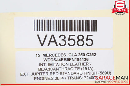 14-18 Mercedes W117 CLA250 CLA45 Rear Right Side Door Window Regulator Motor OEM