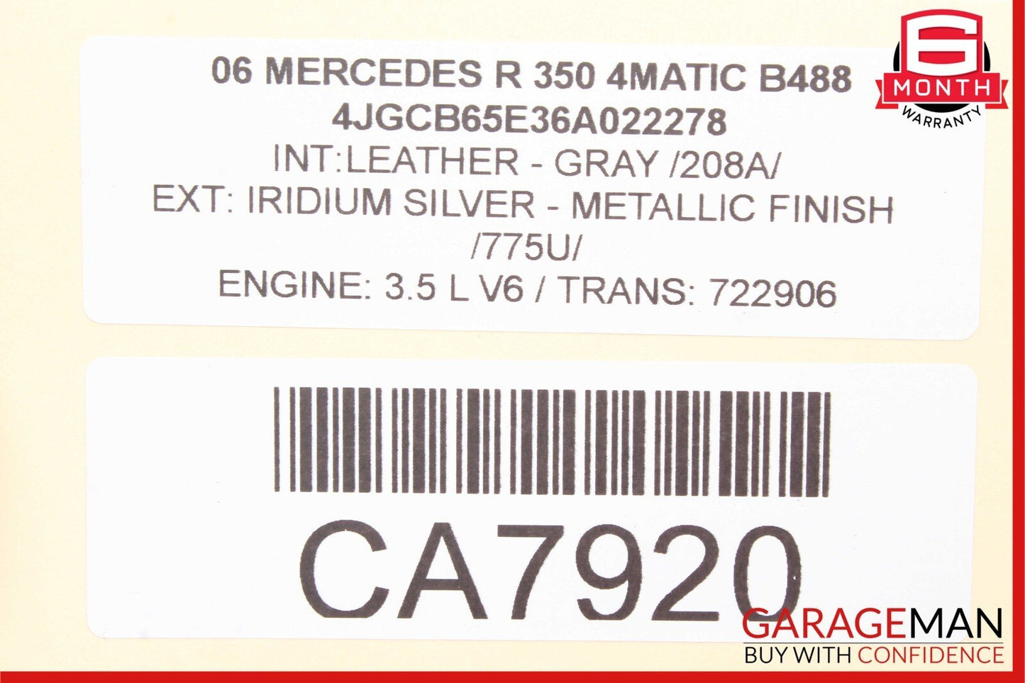 06-13 Mercedes W251 R350 R500 Right Side Door Corner Tweeter Audio Speaker Grey