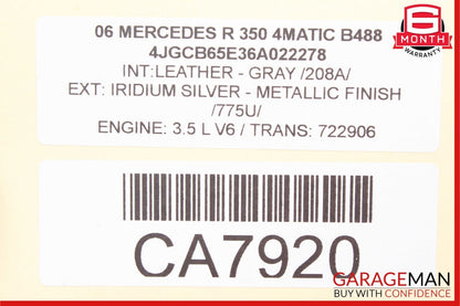 06-13 Mercedes W251 R350 R500 Right Side Door Corner Tweeter Audio Speaker Grey