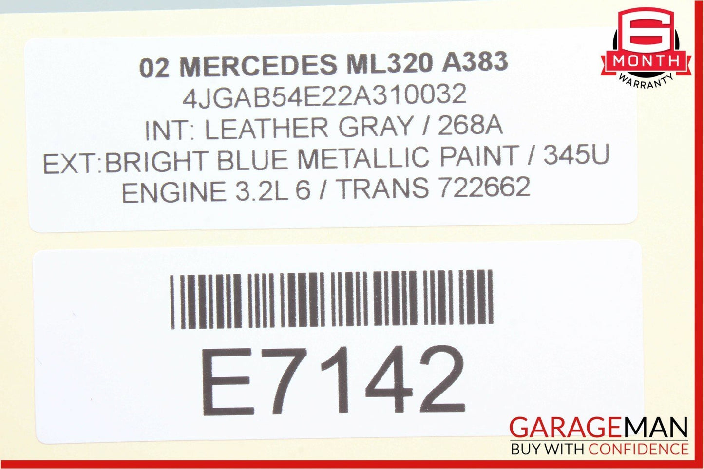02-05 Mercedes W163 ML320 Front Right Passenger Side Door Sound Audio Speaker