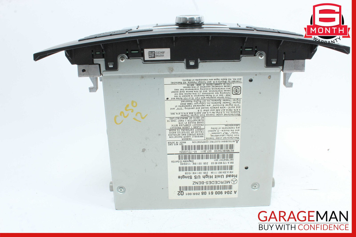 12-14 Mercedes W204 C250 C350 Navigation Command Head Unit DVD CD Audio OEM