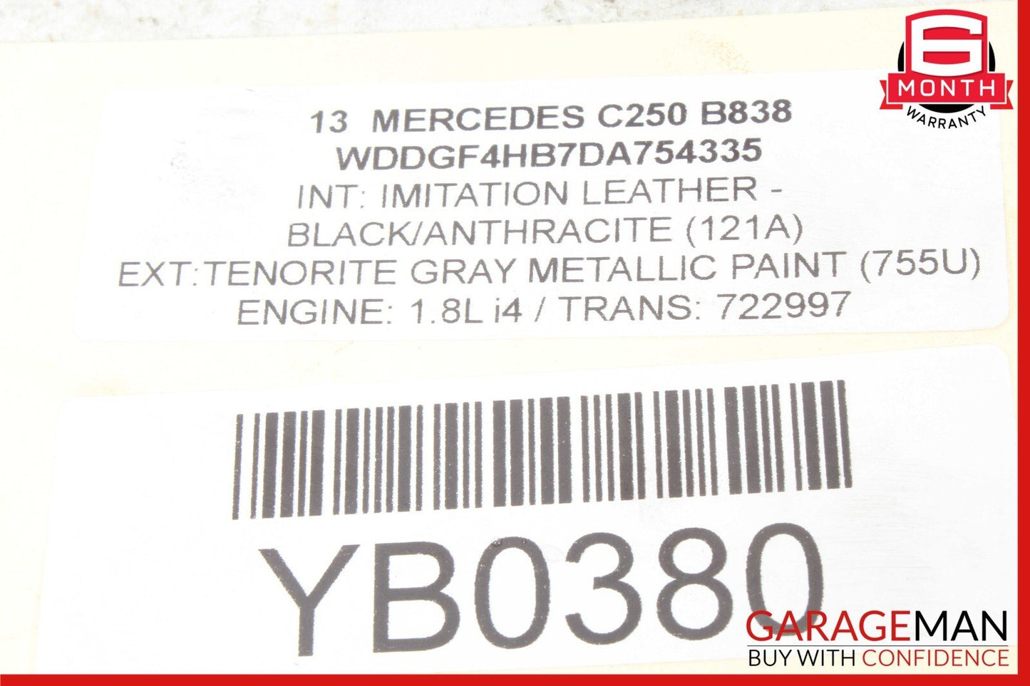 12-15 Mercedes W204 C250 Engine Ignition Coil Spark Plug 0001502580 Set of 4 OEM