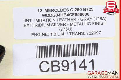 10-16 Mercedes W204 C250 E350 Top Upper Interior Rear View Mirror OEM