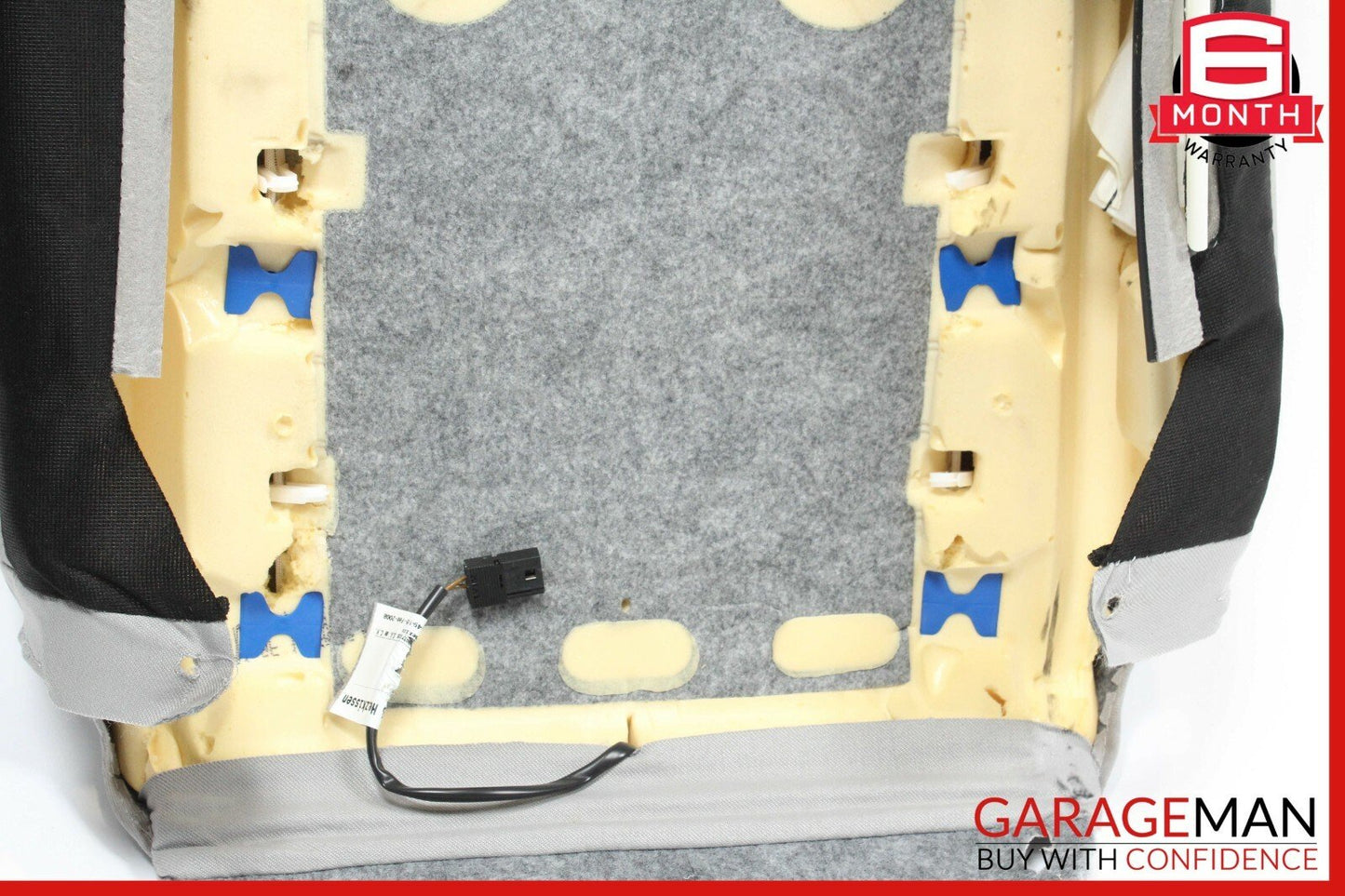 06-10 Mercedes W251 R350 Front Right Side Top Upper Seat Cushion Leather Gray