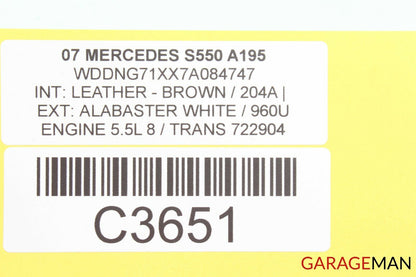 07-13 Mercedes W221 S550 CL550 Front Left Side Dash A/C Air Vent Trim Brown OEM