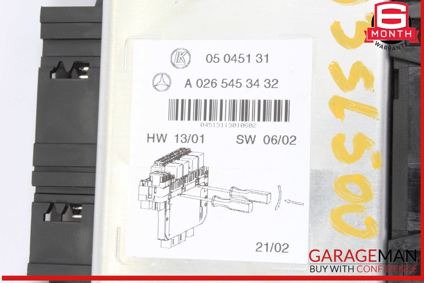 03-12 Mercedes R230 SL500 SL55 AMG SL550 Rear SAM Fuse Box Relay Module OEM
