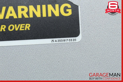 01-07 Mercedes W203 C240 C32 AMG Front Right Side Sunvisor Sun Visor Grey OEM