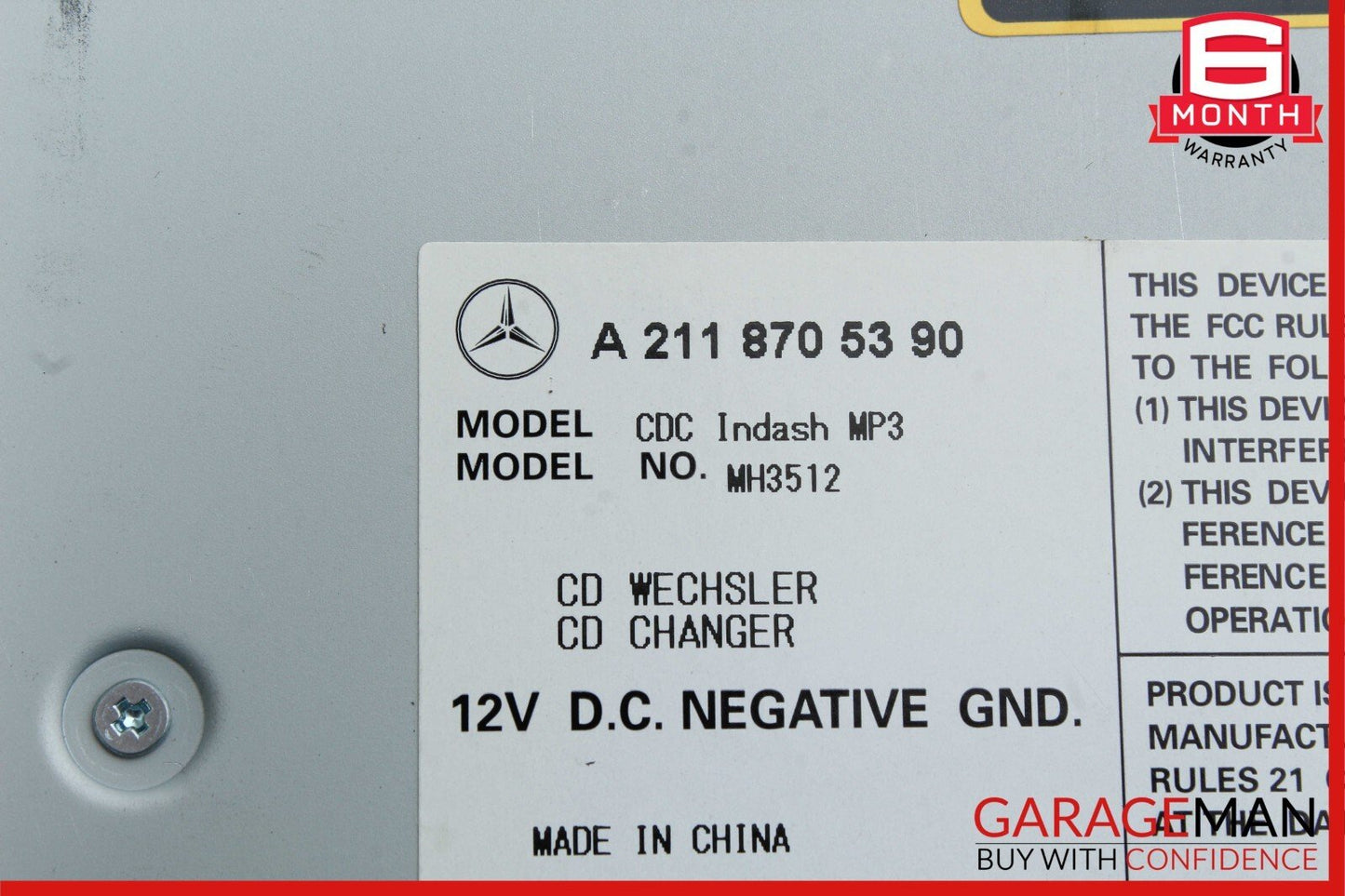 03-13 Mercedes X164 GL550 E320 CLS550 SLK280 Radio 6 Disk CD Changer Player OEM
