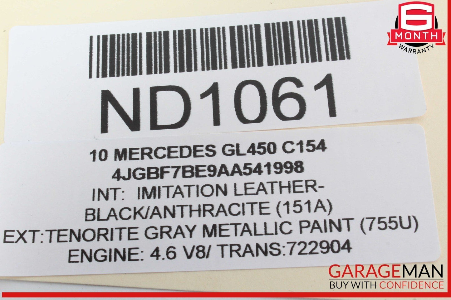 06-13 Mercedes X164 GL450 R350 Front Left Driver Side Door Control Module OEM